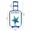Blauwe Zeester op Witte Achtergrond Kinderkoffer - Blauw klein -productfoto_formaten