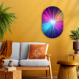 Abstract - Light - Burst - Modern - Colorful Wandcirkel Ovaal Forex klein -sfeer4