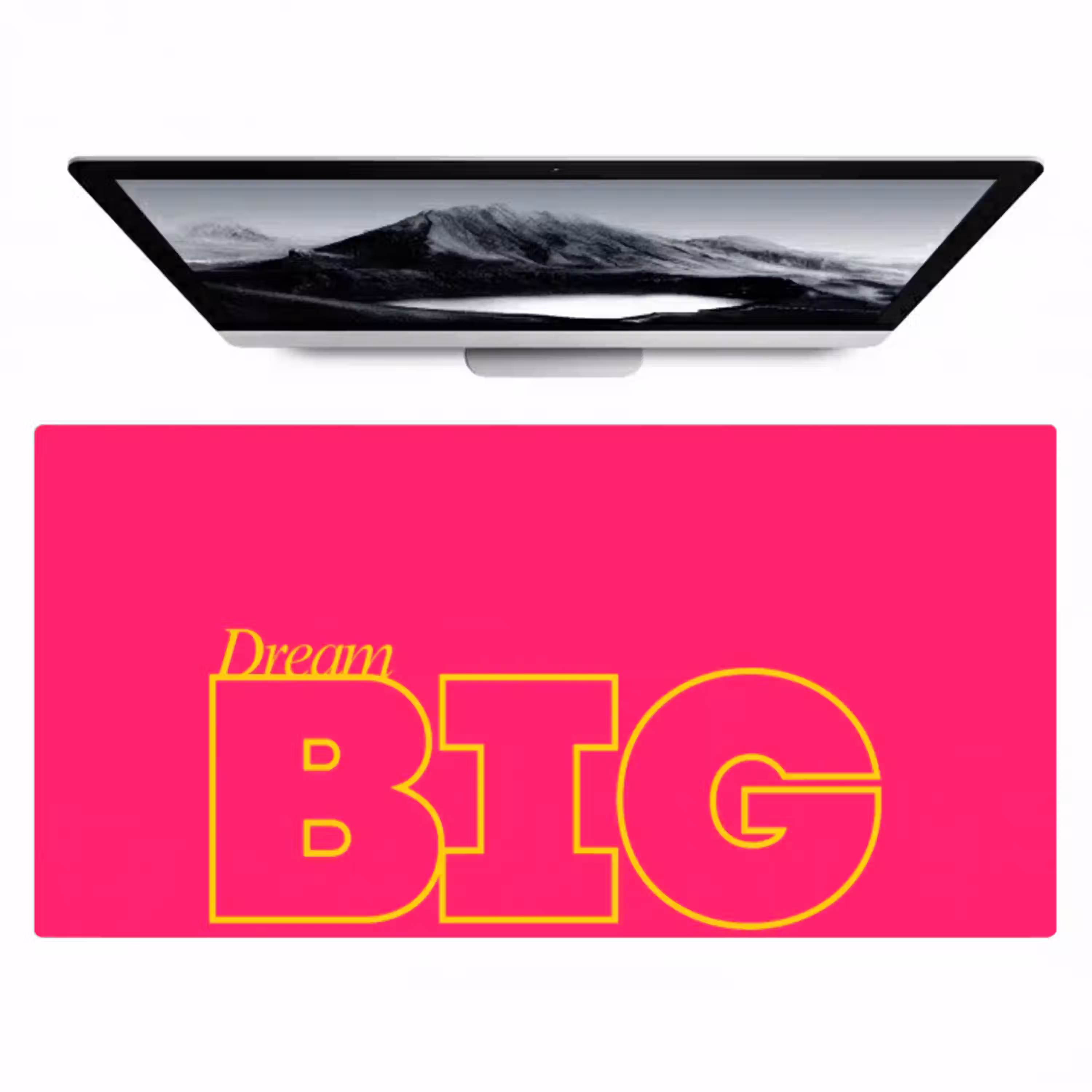 Minimalistisch - Roze - Dream big - Grafisch Muismat XXL klein -zzz3d
