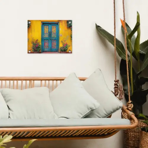 Deuren - Kleurrijk - Planten tuinposter los doek klein -sfeer7