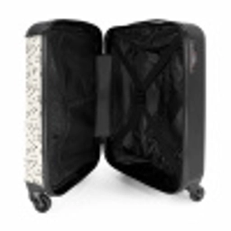 Valentijn verspreide hartjes patroon zwart NBS - Handbagage koffer - Vrouwen middel -binnenkant