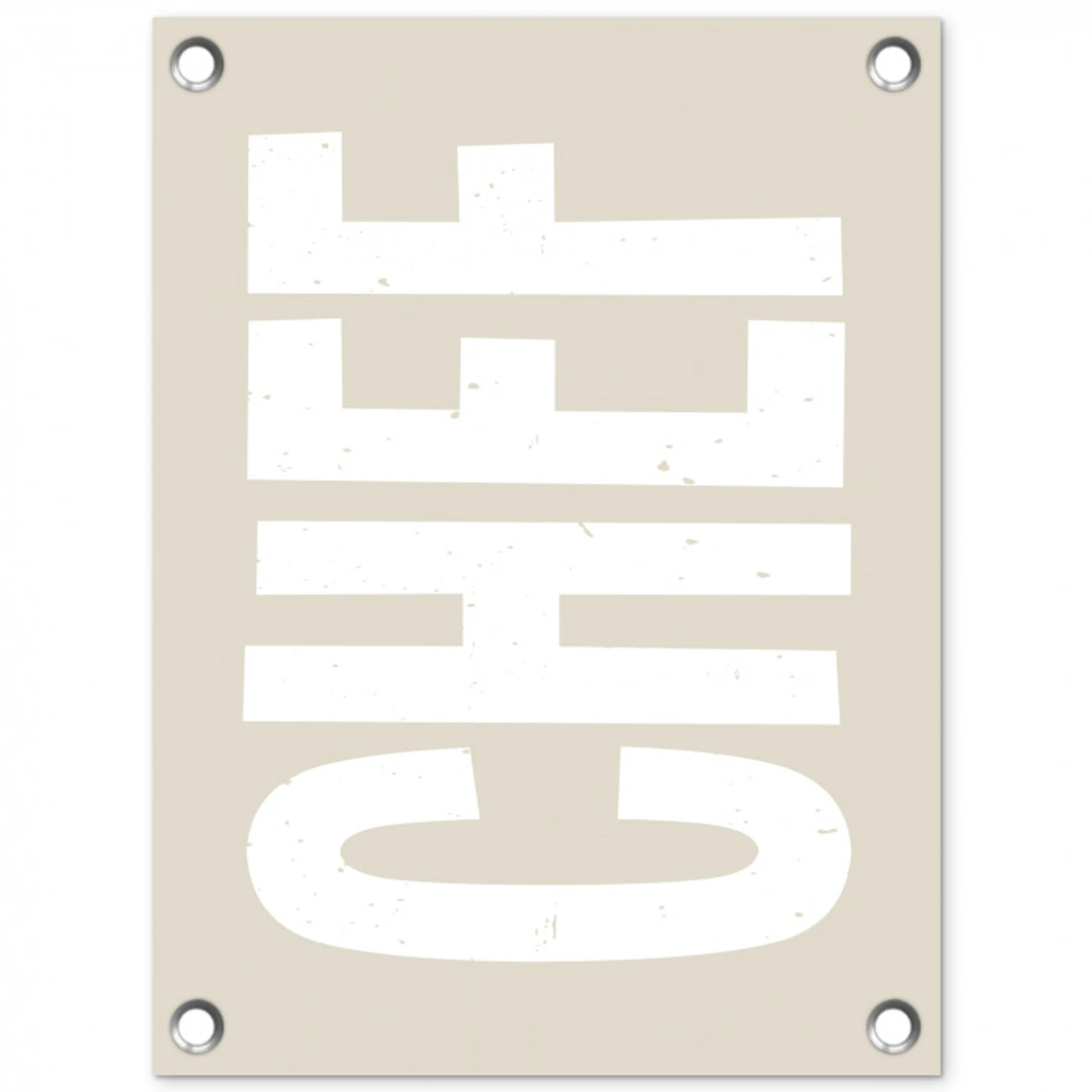 Wit - Chef - Decoratie - Japandi tuinposter los doek klein -3d