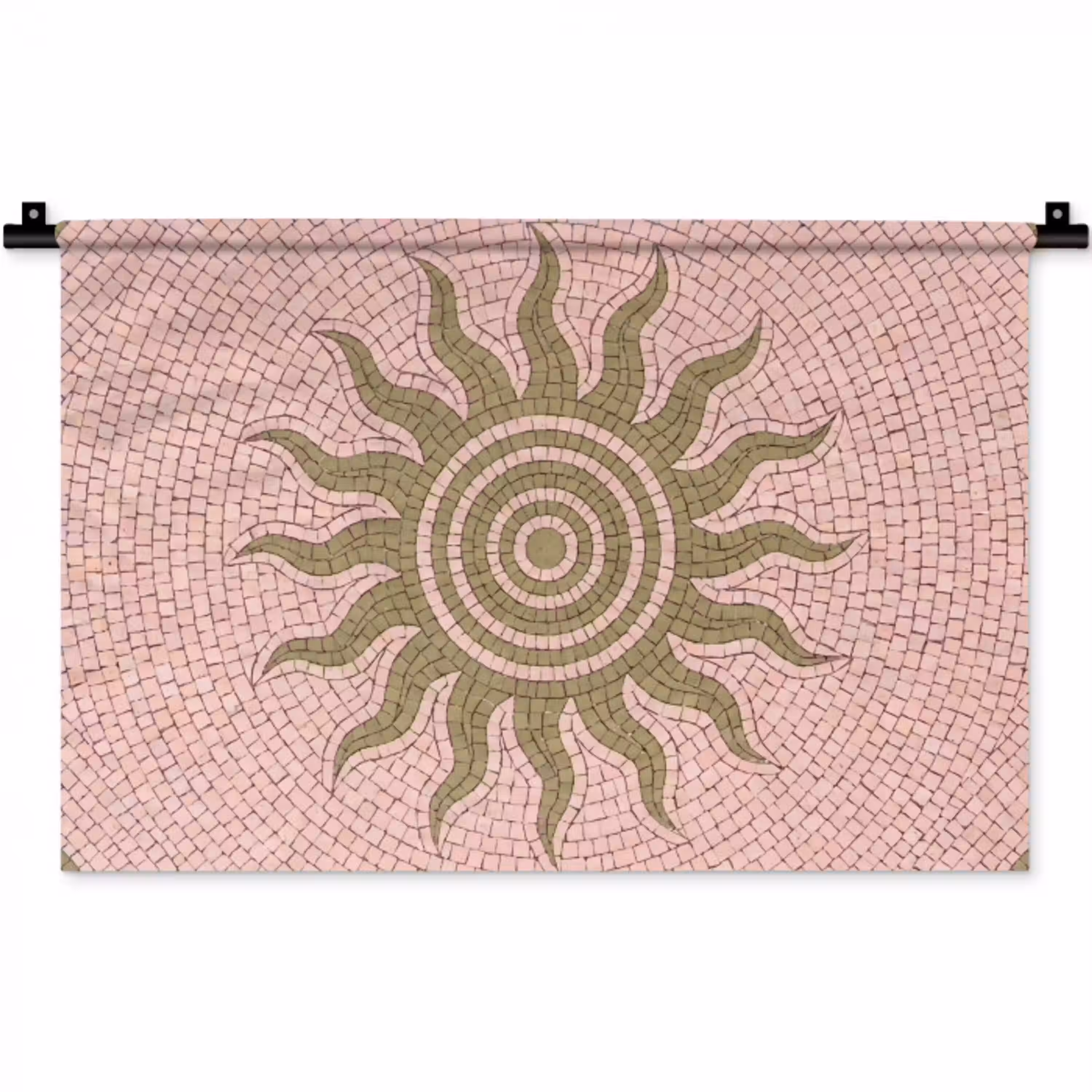 Mozaïek - Zon - Patroon - Klassiek - Roze Wandkleed katoen klein -zz3d