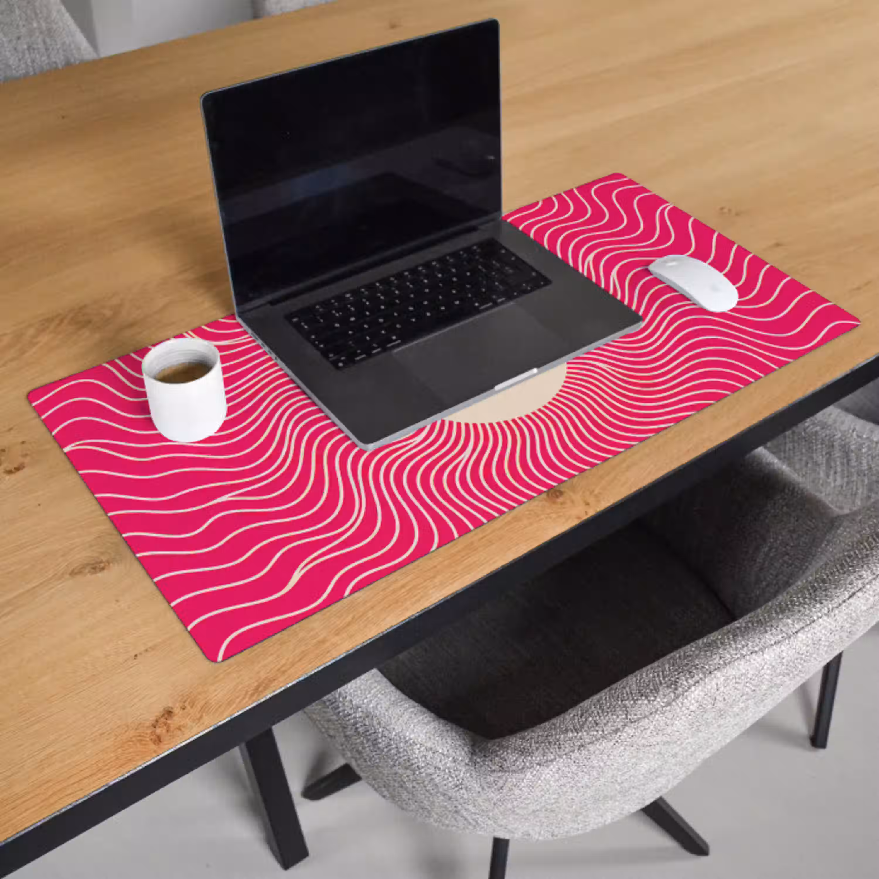 Abstract - Patroon - Roze Muismat XXL klein -sfeer1