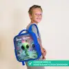 Groen buitenaards wezentje op maanlandschap Kinderrugzak - Blauw middel -sfeer3_NL