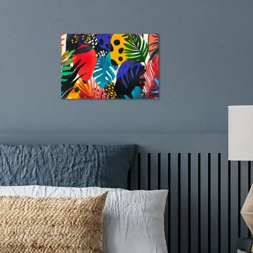 Bladeren - Vormen - Abstract - Kleurrijk poster papier klein -sfeer2
