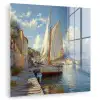 Zeilschip - Huizen - Kade - Zee plexiglas 5mm klein -zzzproduct_nieuw
