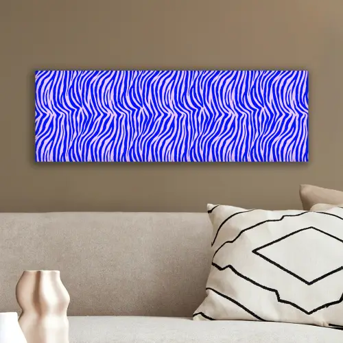 Zebra - Blauw - Paars - Pastel canvas 2cm klein 828 -sfeer3
