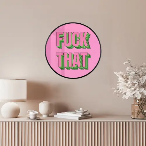 Tekst - Bold - Roze Fotolijst rond zonder passe partout klein -sfeer3