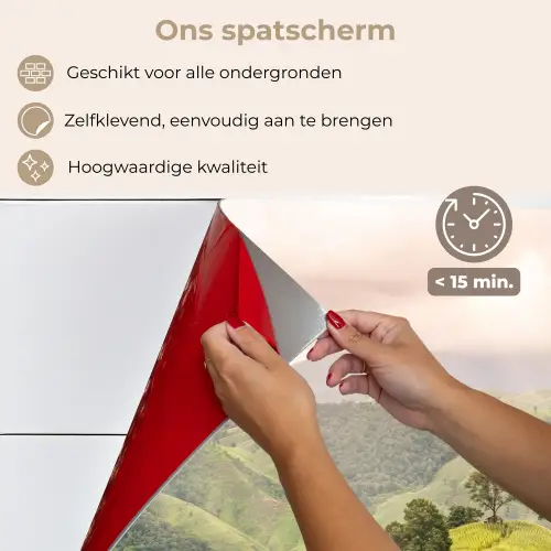 Landschap - Heuvels - Groen keuken achterwand spatscherm klein -spatscherm_NL