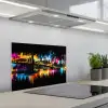 Skyline - Brug - Verlichting - Kleuren keuken achterwand spatscherm klein -3d_schuin