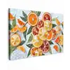 Schijfjes - Fruit - Oranje - Mozaïek Tuinposter op houten frame 2 cm dik klein -3d