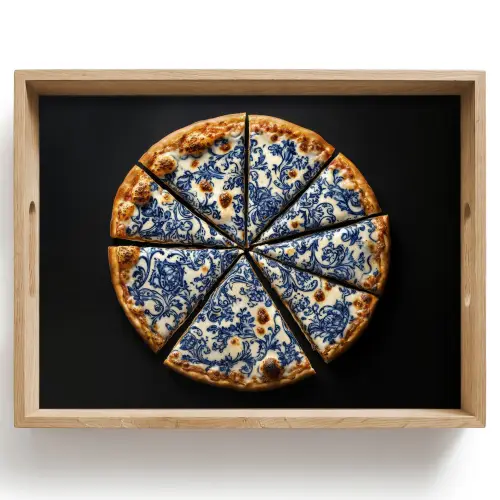 Pizza - Eten - Delftsblauw Dienblad Rechthoek middel -z3d_shopping