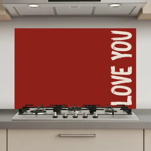 Schuin - Loveyou - Rood keuken achterwand spatscherm klein -3d_website