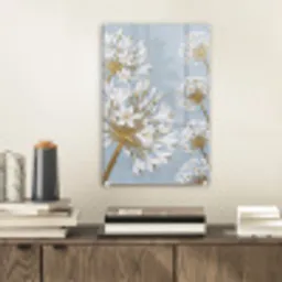 Illustratie - Bloemen - Blauw plexiglas 5mm klein -sfeer1