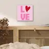 Love - Roze - Hart - Valentijn aluminium wit klein -sfeer3