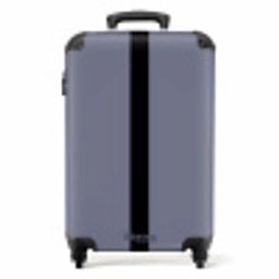Minimal - Grijsblauw met zwarte streep NBS - Handbagage koffer - Unisex middel -productfoto_recht
