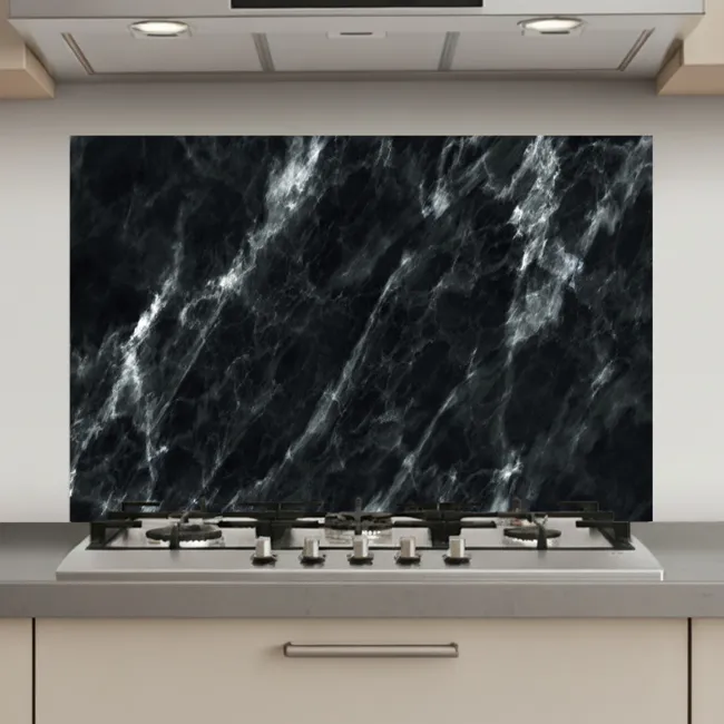 Marmer - Zwart - Luxe keuken achterwand spatscherm klein -3d_website