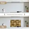 Antiek - Metaallook - Goud keuken achterwand spatscherm klein 900 -voor_na_NL