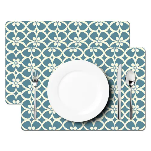 Patroon - Symmetrisch - Blauw Placemat vinyl groot 368 -zzsfeer2_Kitchenyeah-website