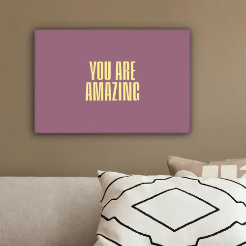 Tekst - Paars - Amazing canvas 2cm klein -sfeer3