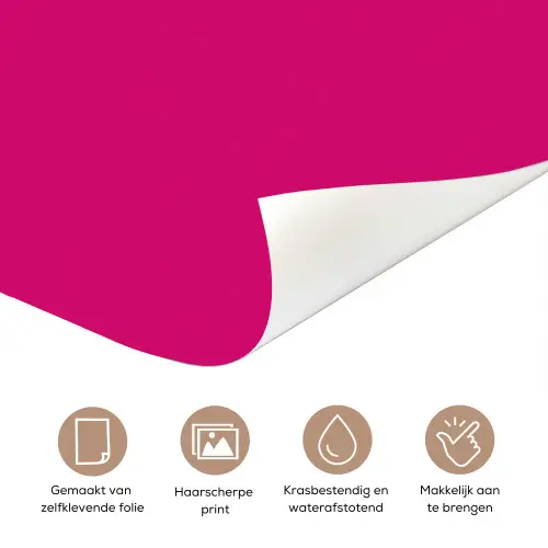 Toedeloe - Groen - Roze deurposter klein -closeup_NL