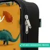 Dino - Dieren - Patroon Kinderkoffer - Zwart klein -rits_FR