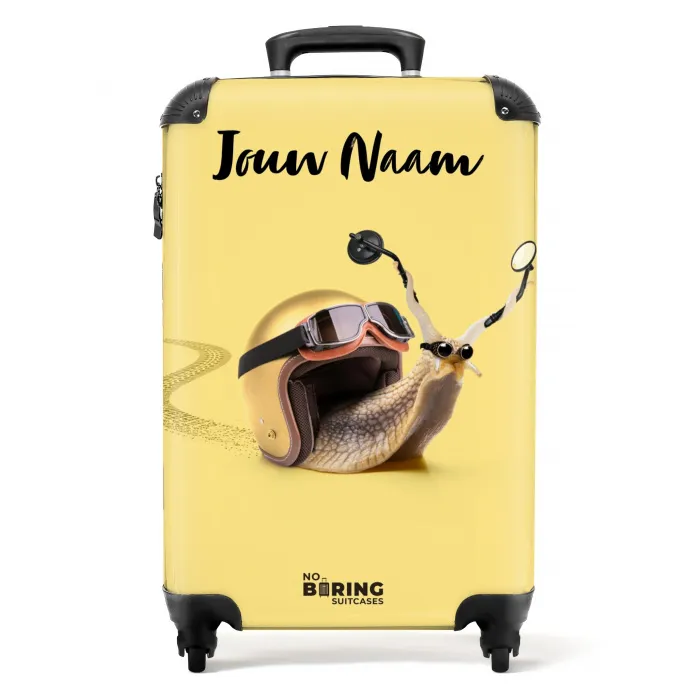 Escar-Go - Geel NBS - Handbagage koffer - Kinderen Unisex middel -productfoto_recht