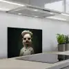 Dier - Kok - Stokstaartje keuken achterwand spatscherm klein -3d_schuin