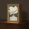Vrouw - Beige - hoed Light Box met kabel (Tafellamp) klein -z3d_website