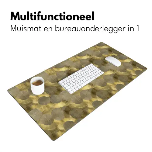 Modern - Geometrisch - Goud Muismat XXL klein 681 -sfeer4