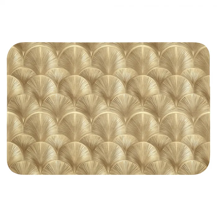 Patroon - Waaier -  Goud Badmat klein 997 -3d