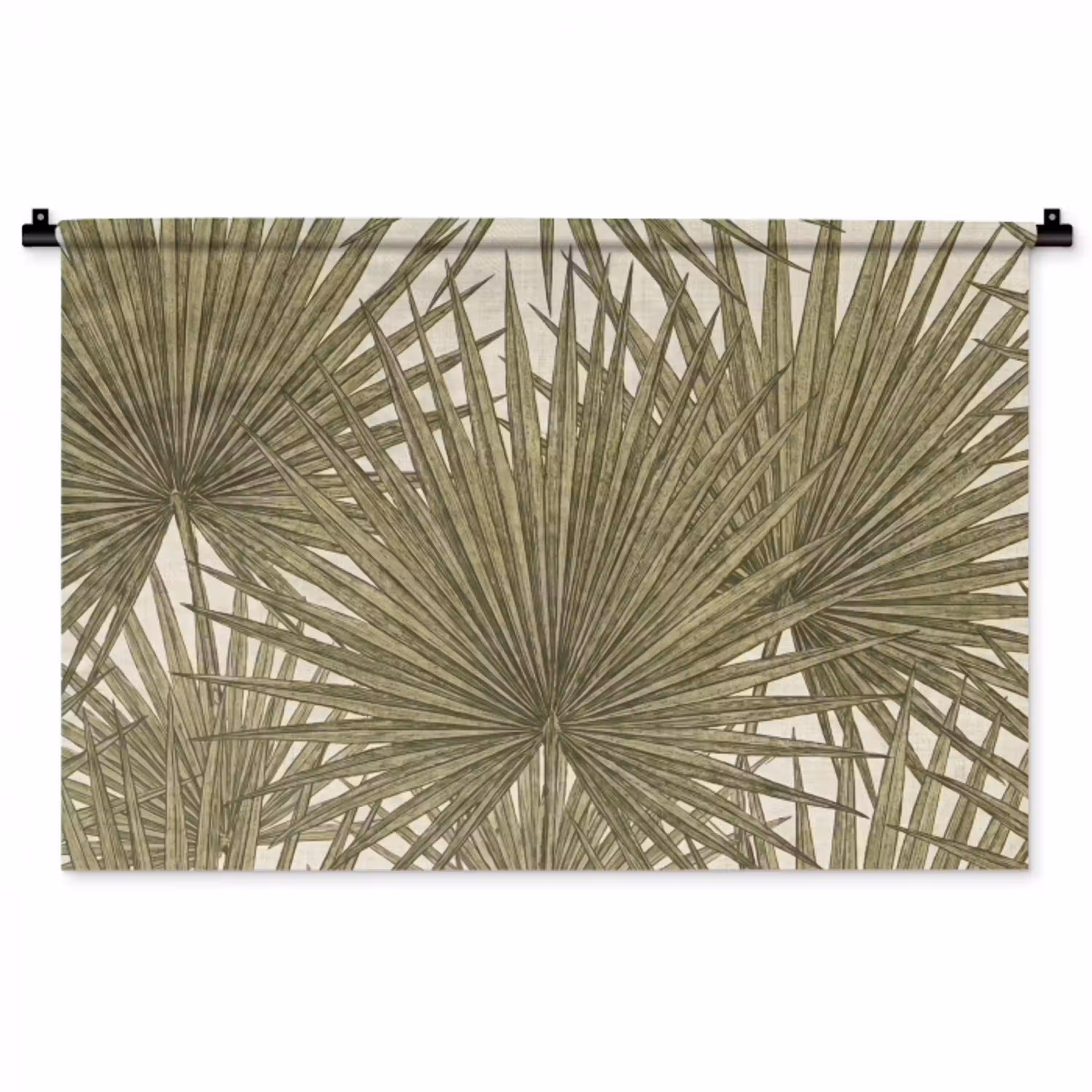 Blad - Tropisch - Patroon - Natuur - Groen Wandkleed katoen middel -zz3d