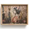 Kimono - Vrouw - kersenbomen Dienblad Rechthoek middel -z3d_shopping