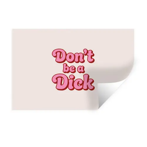 Tekst - Boodschap - Roze Muursticker klein -3d