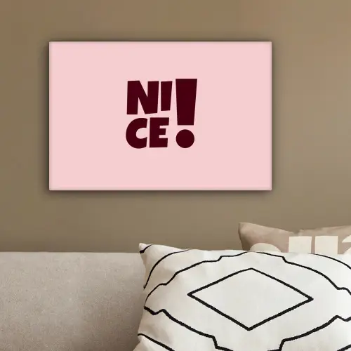 Nice - Uitroepteken - Roze canvas 2cm klein -sfeer3