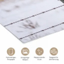 Sneeuwuil - Hek - Sneeuw - Wit poster papier klein -tcloseup_DE