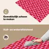 Rood - Roze - Schaakbord - Valentijn Inductie beschemer met haakjes klein -ky-schoon-nl