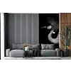 Kraanvogel - Zwart - Wit - Vogel - Dieren fotobehang vinyl groot -bank