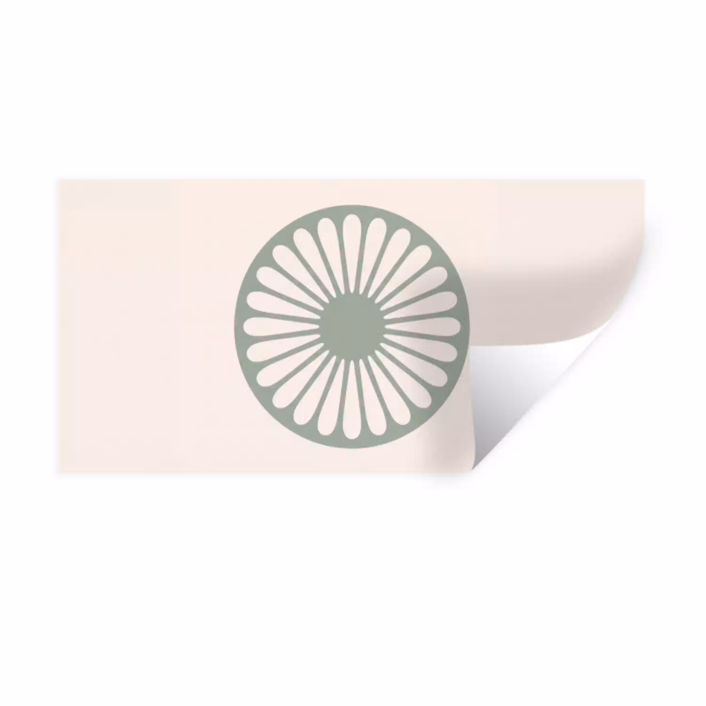 Abstract - Patroon - Radiaal - Modern - Groen Muursticker klein -3d