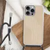 Parallelle lijnen - Lichte textuur - Beige Hoesje iPhone 16 Pro Max met koord klein -sfeer4