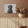 Hond - Zwart - Wijnglas - Zonnebril PET vilt klein -sfeer4