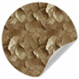 Organisch - Patroon - Bladeren - Goud Wandcirkel behangsticker klein 186 -3d