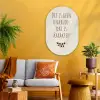 Bruin - Minimalistisch - Quote - Zomer Wandcirkel Ovaal Glas middel -sfeer4