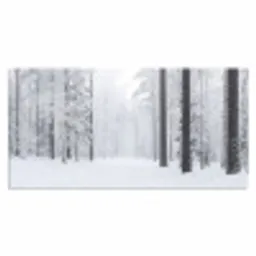 Bos - Sneeuw - Pad - Winter - Stilte Muismat XXL klein -3d_leeg
