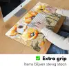 Klaprozen - Oranje - Mozaïek - Bladeren Muismat XXL klein -sfeer3