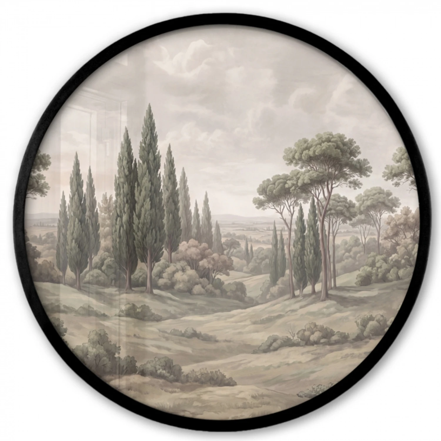 Vallei - Bos - Natuur - Groen Fotolijst rond zonder passe partout klein -3d