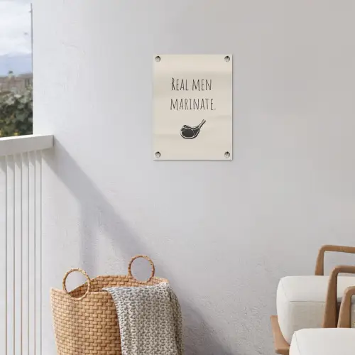 Vlees - Minimalistisch - Beige - Quote tuinposter los doek klein -sfeer8
