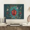 Bloemen - Lieveheersbeestje - Hartje - Rood PET vilt klein -sfeer1