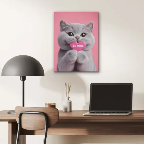 Kat - Valentijn - Roze - Liefde PET vilt klein -sfeer5